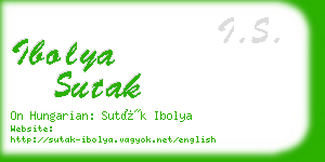 ibolya sutak business card